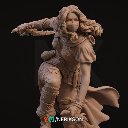 Ode to Joy - Enika The Assassin Standalone | Garage Resin Kit Statue | D&D TTRPG Fantasy Miniature | Nerikson