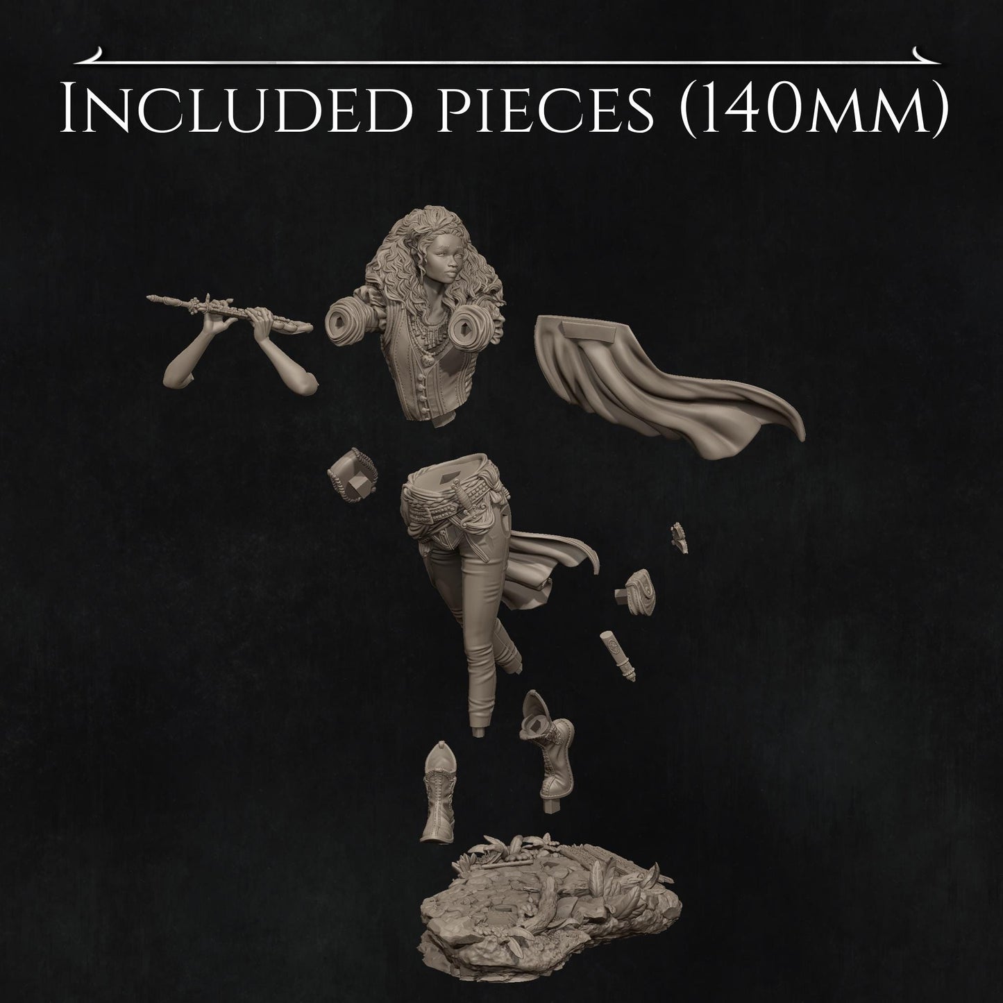 Ode to Joy - Inithia the Bard Standalone | Garage Resin Kit Statue | D&D TTRPG Fantasy Miniature | Nerikson