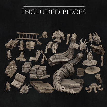 Orinthia the Magical Librarian | Garage Resin Kit Statue | D&D TTRPG Fantasy Miniature | Nerikson