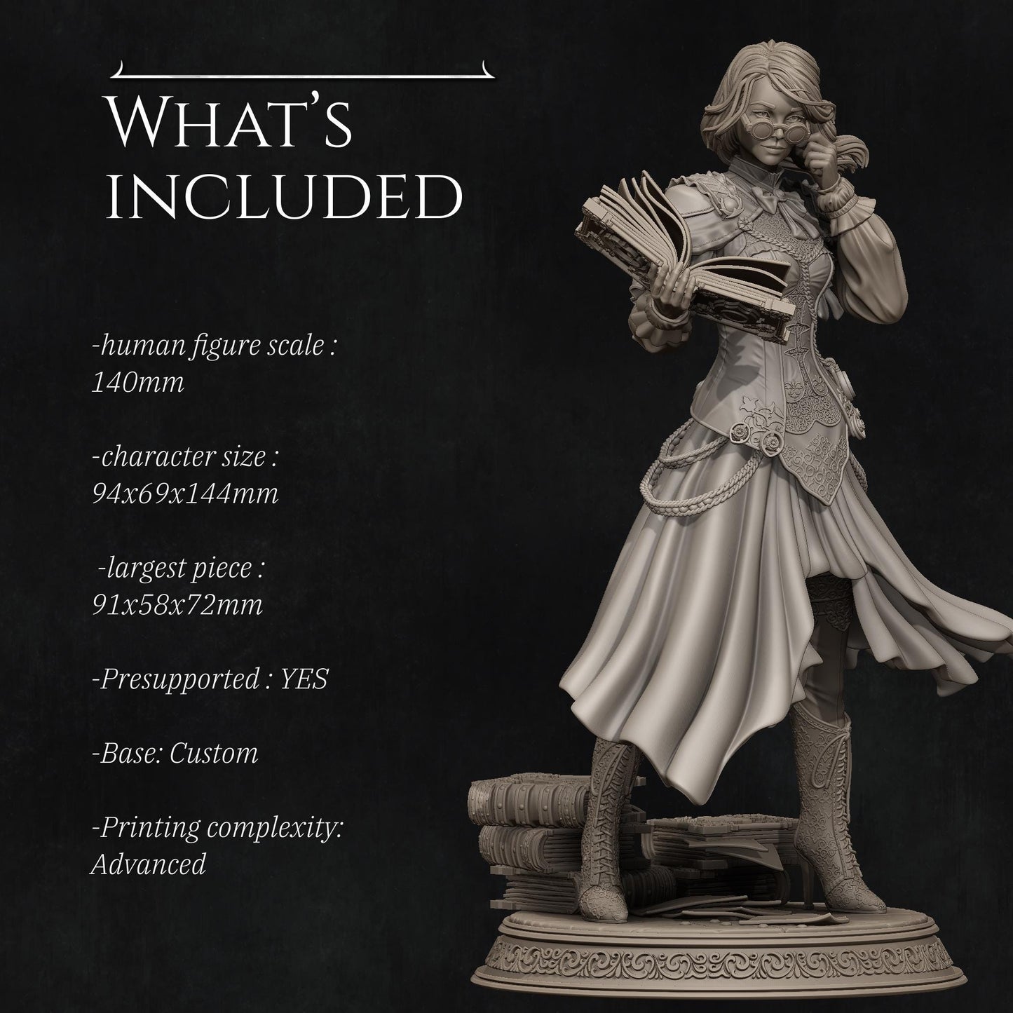 Orinthia Standalone | Garage Resin Kit Statue | D&D TTRPG Fantasy Miniature | Nerikson