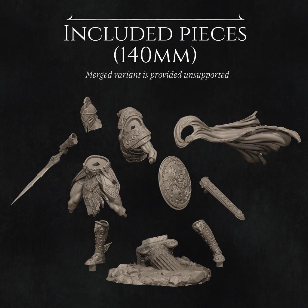 Perseus Standalone, Greek Mythology | Garage Resin Kit Statue | D&D TTRPG Fantasy Miniature | Nerikson