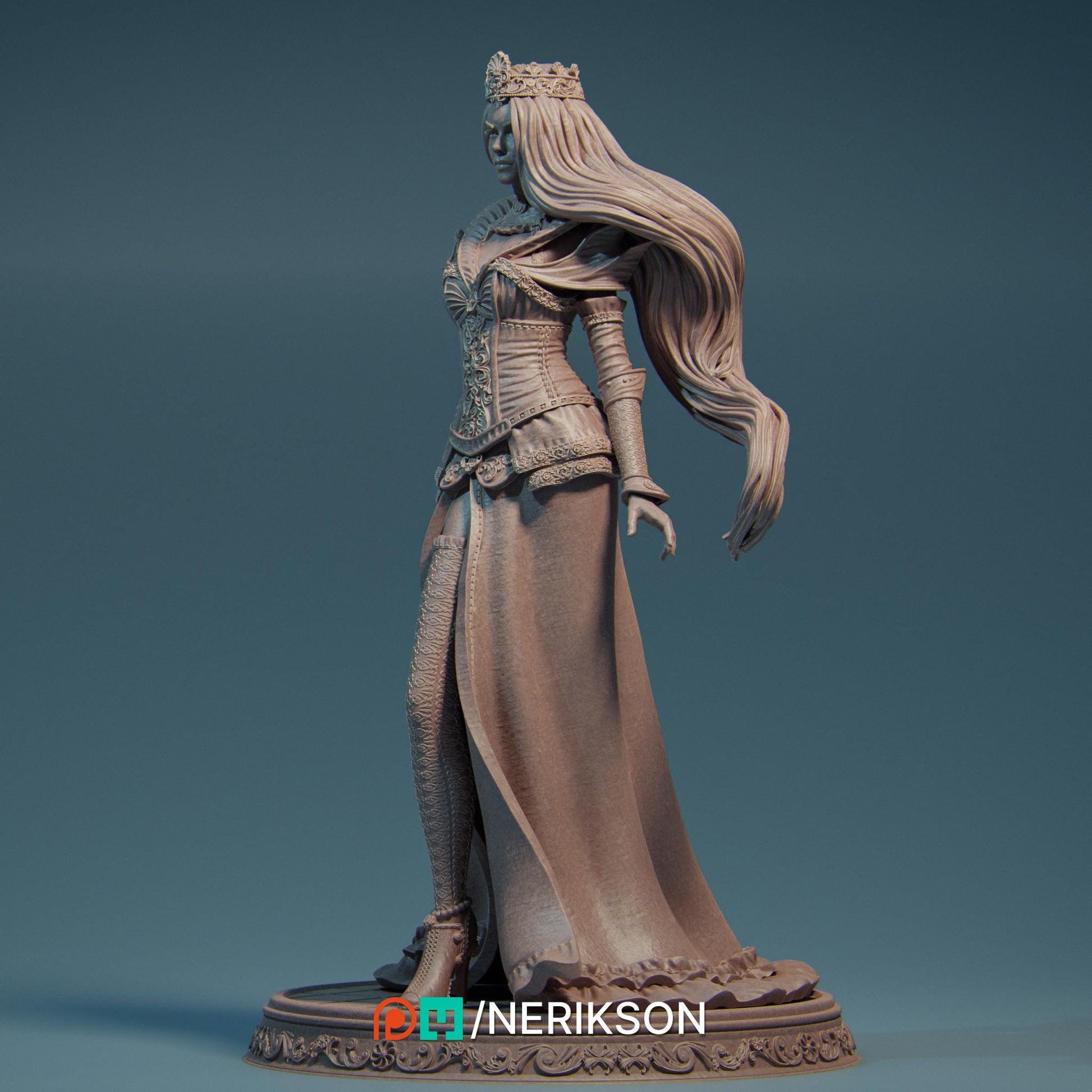 Queen Of Spades | TABLETOP SCALE | D&D TTRPG Fantasy Miniature | Nerikson