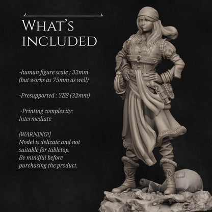 Robber Girl | TABLETOP SCALE | D&D TTRPG Fantasy Miniature | Nerikson