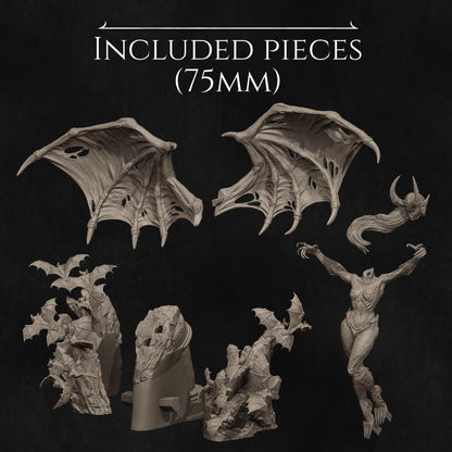 Rylana the Succubus | Garage Resin Kit Statue | D&D TTRPG Fantasy Miniature | Nerikson