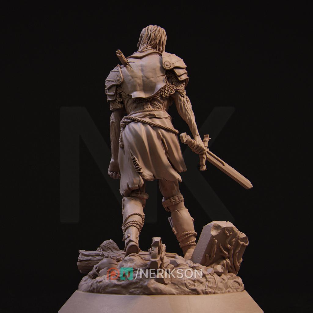 Skeleton Warrior | TABLETOP SCALE | D&D TTRPG Fantasy Miniature | Nerikson