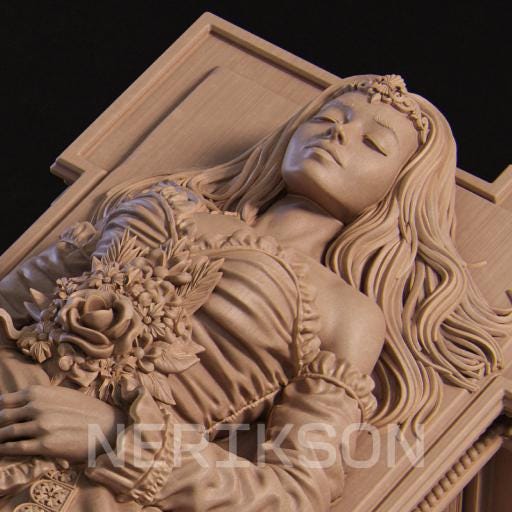 Sleeping Princess | TABLETOP SCALE | D&D TTRPG Fantasy Miniature | Nerikson