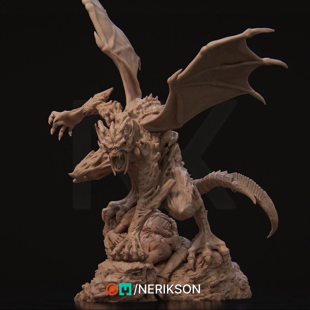 Steve the Demon Imp | Garage Resin Kit Statue | D&D TTRPG Fantasy Miniature | Nerikson