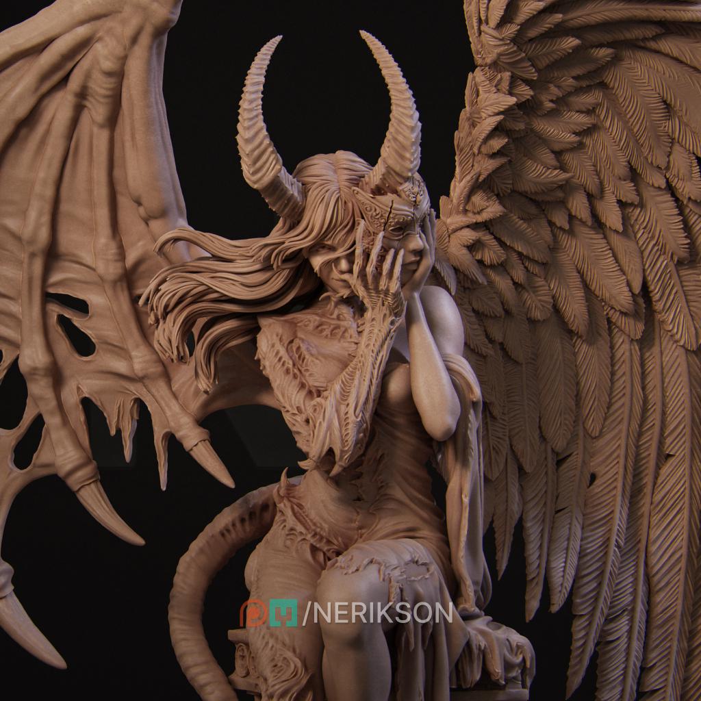 The Face of Evil | Garage Resin Kit Statue | D&D TTRPG Fantasy Miniature | Nerikson