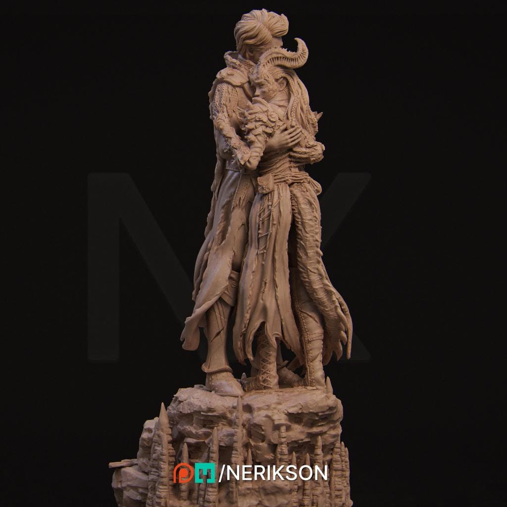 The Last Battle, Full Diorama | Garage Resin Kit Statue | D&D TTRPG Fantasy Miniature | Nerikson