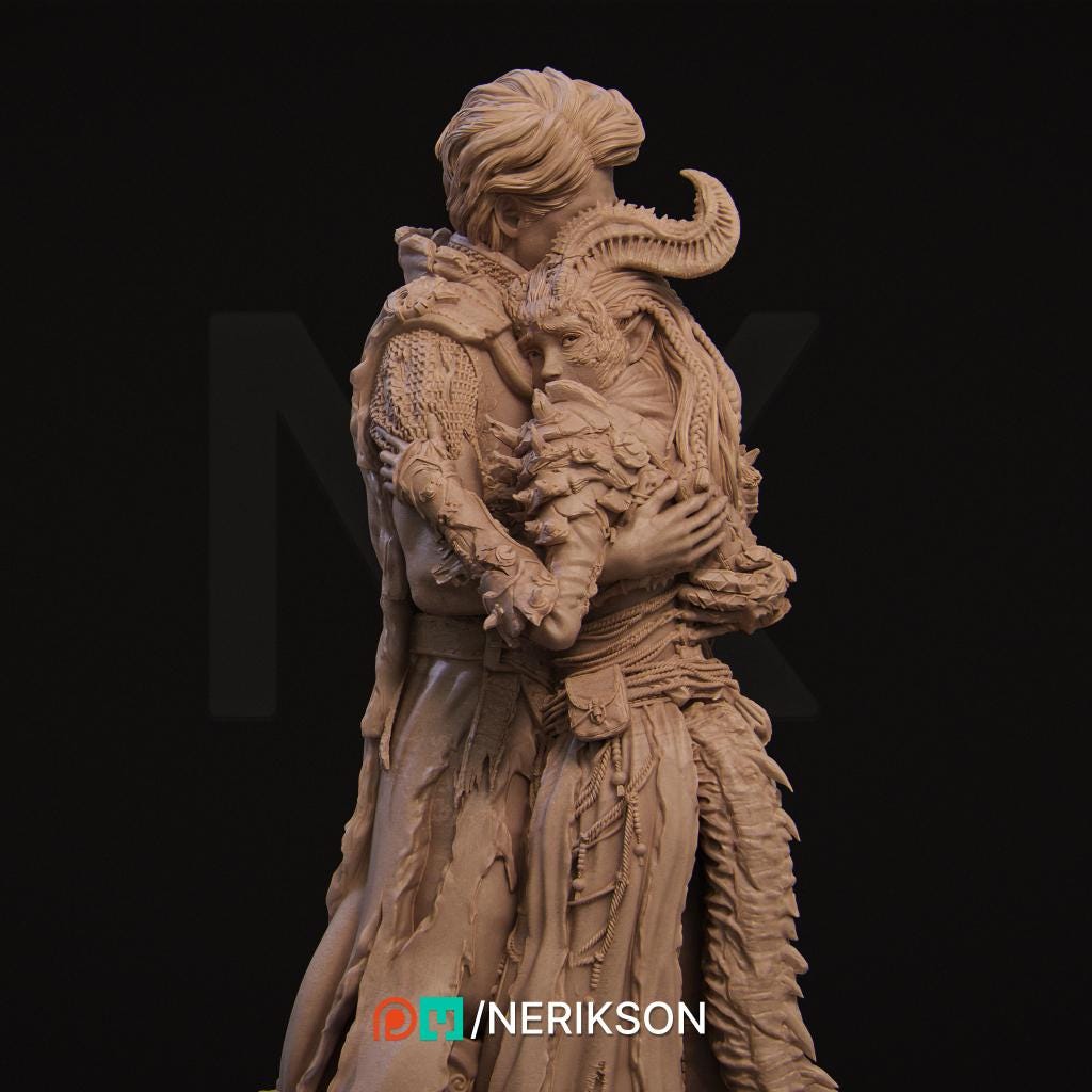The Last Battle, Full Diorama | Garage Resin Kit Statue | D&D TTRPG Fantasy Miniature | Nerikson