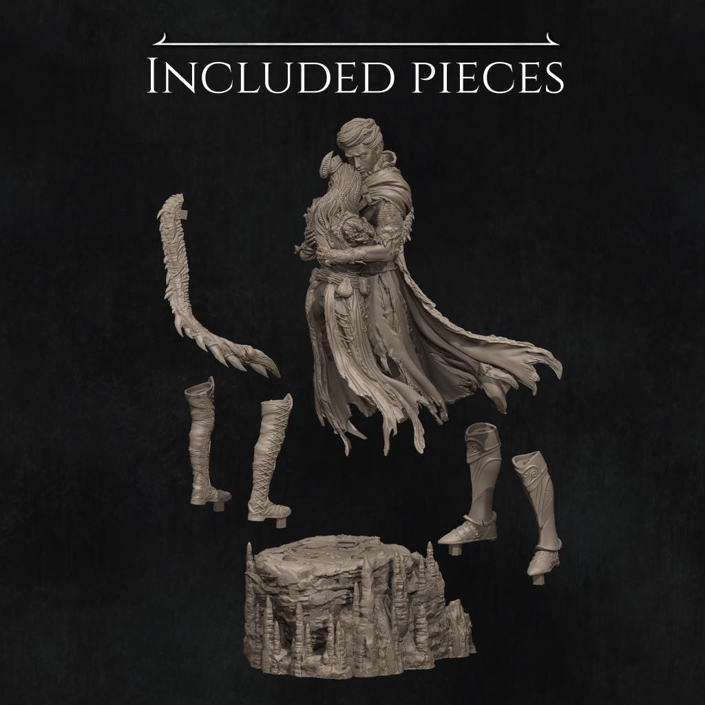 The Last Battle, Full Diorama | Garage Resin Kit Statue | D&D TTRPG Fantasy Miniature | Nerikson