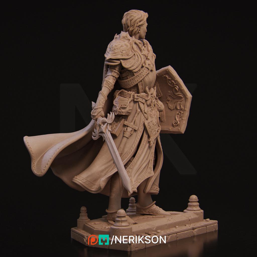 The Last Battle - Aaron Standalone | Garage Resin Kit Statue | D&D TTRPG Fantasy Miniature | Nerikson