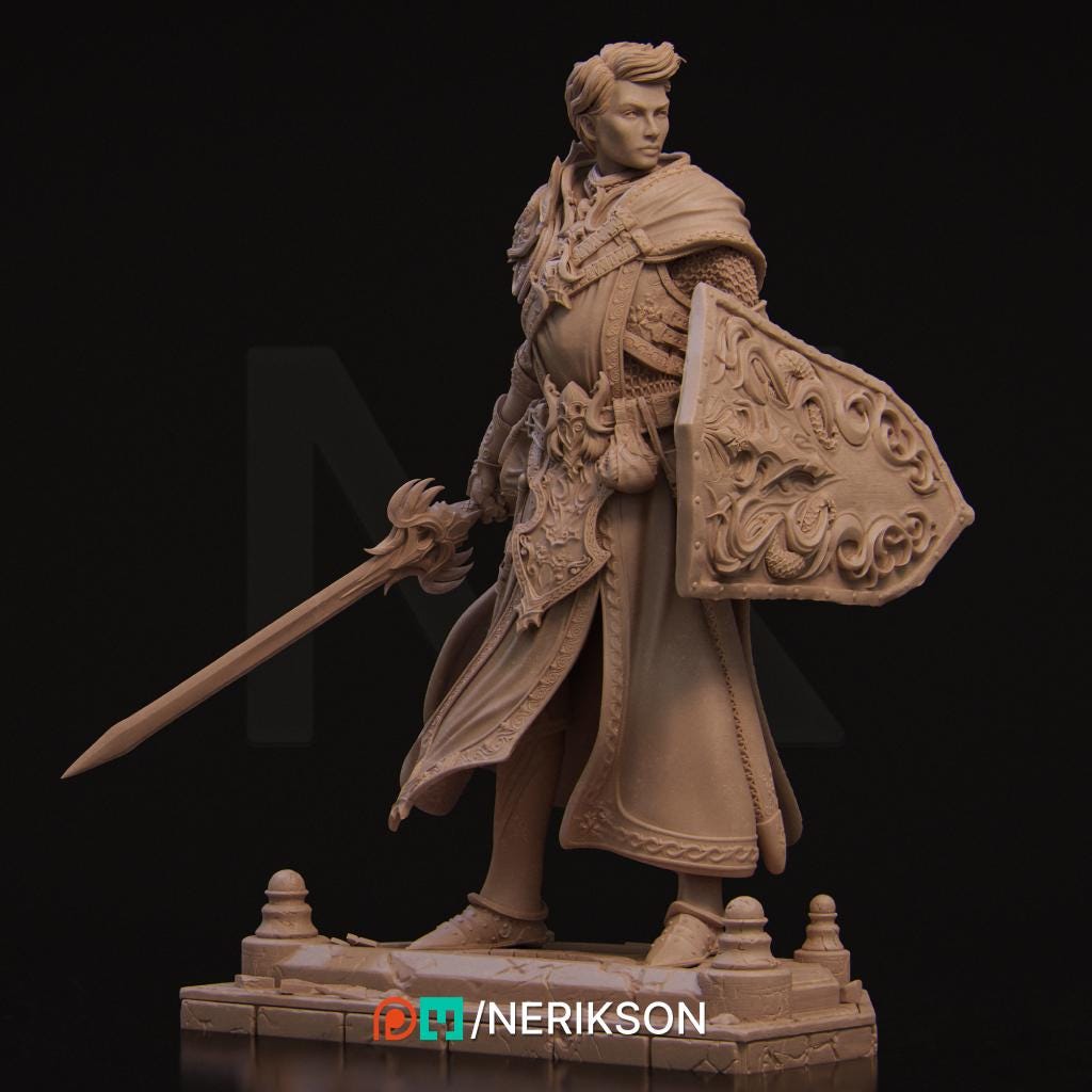The Last Battle - Aaron Standalone | Garage Resin Kit Statue | D&D TTRPG Fantasy Miniature | Nerikson