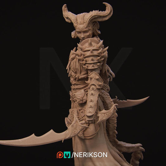 The Last Battle - Iensi the Demon Hunter Standalone | Garage Resin Kit Statue | D&D TTRPG Fantasy Miniature | Nerikson