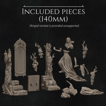 The Fairest Of Them All, Full Diorama | Garage Resin Kit Statue | D&D TTRPG Fantasy Miniature | Nerikson