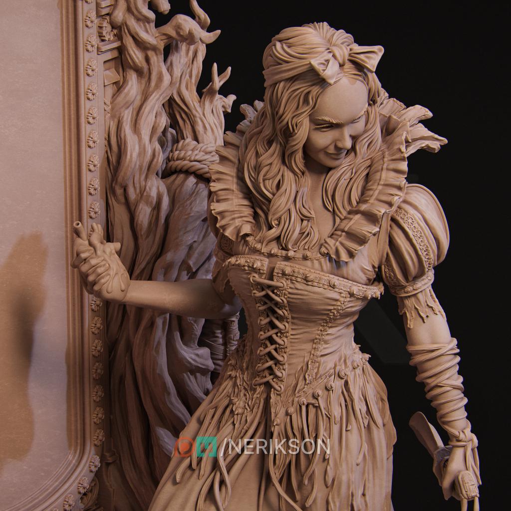 The Fairest Of Them All, Full Diorama | Garage Resin Kit Statue | D&D TTRPG Fantasy Miniature | Nerikson
