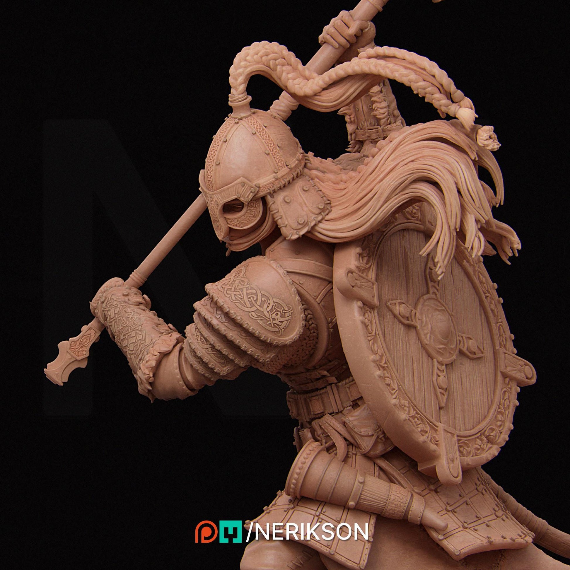 Thyra the Conqueror | Garage Resin Kit Statue | D&D TTRPG Fantasy Miniature | Nerikson