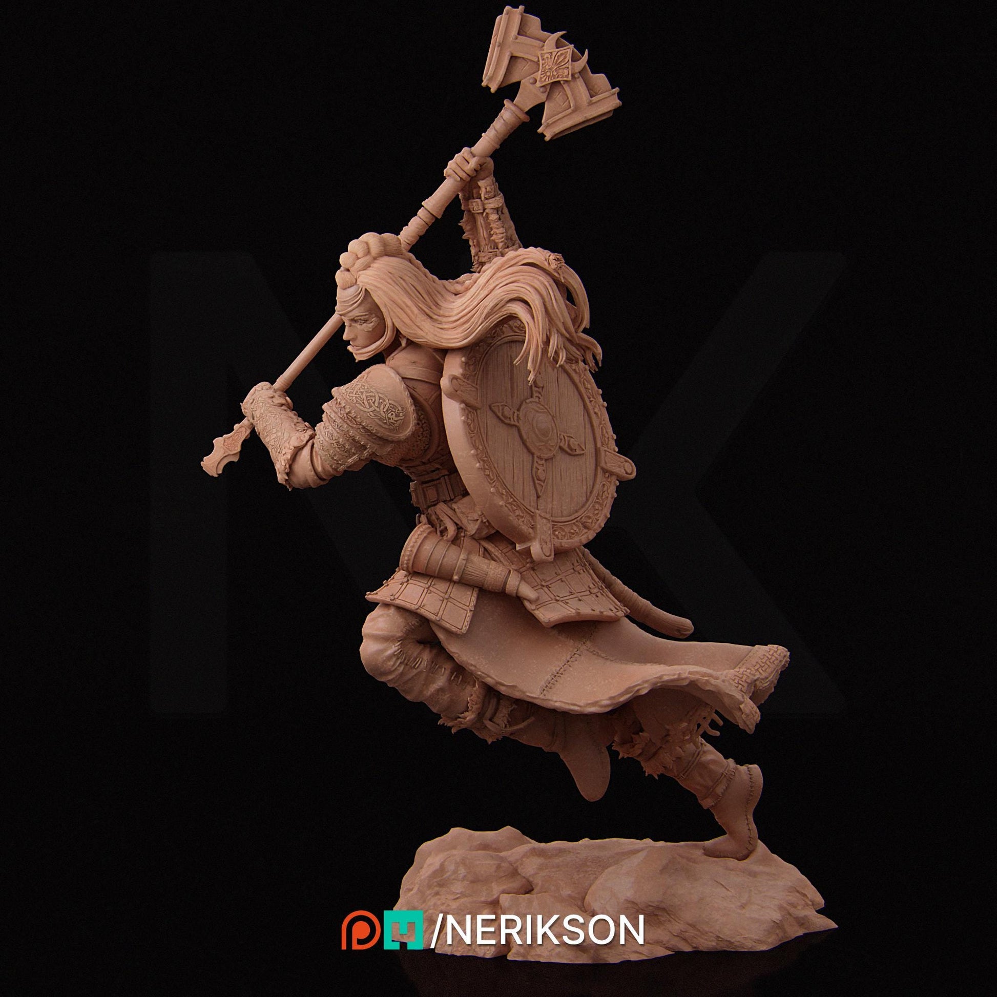 Thyra the Conqueror | Garage Resin Kit Statue | D&D TTRPG Fantasy Miniature | Nerikson