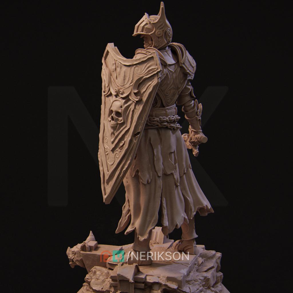 Undead Knight | TABLETOP SCALE | D&D TTRPG Fantasy Miniature | Nerikson