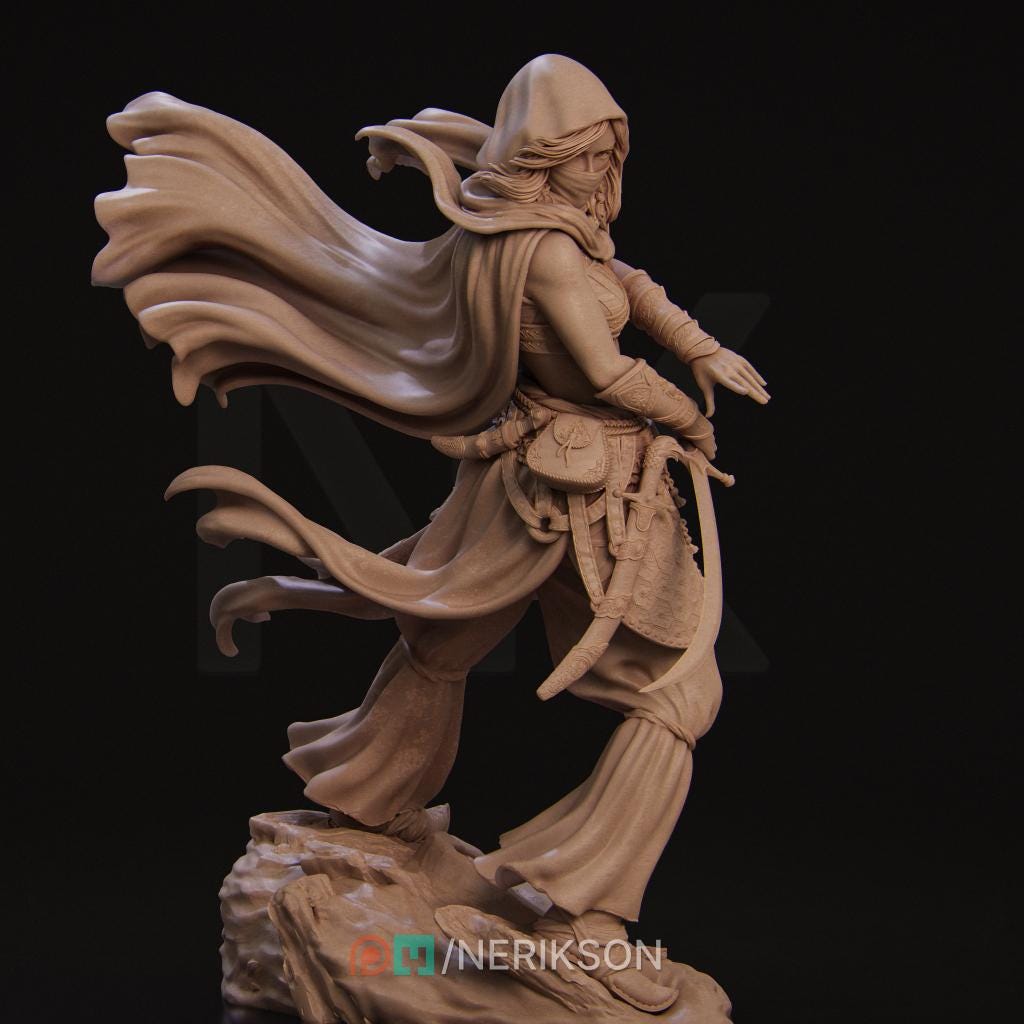 Warrior of The Sands | Garage Resin Kit Statue | D&D TTRPG Fantasy Miniature | Nerikson