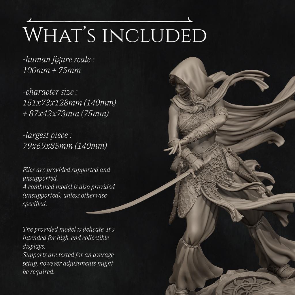 Warrior of The Sands | Garage Resin Kit Statue | D&D TTRPG Fantasy Miniature | Nerikson