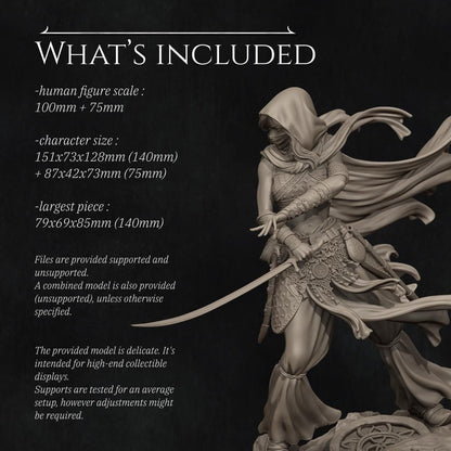 Warrior of The Sands | Garage Resin Kit Statue | D&D TTRPG Fantasy Miniature | Nerikson