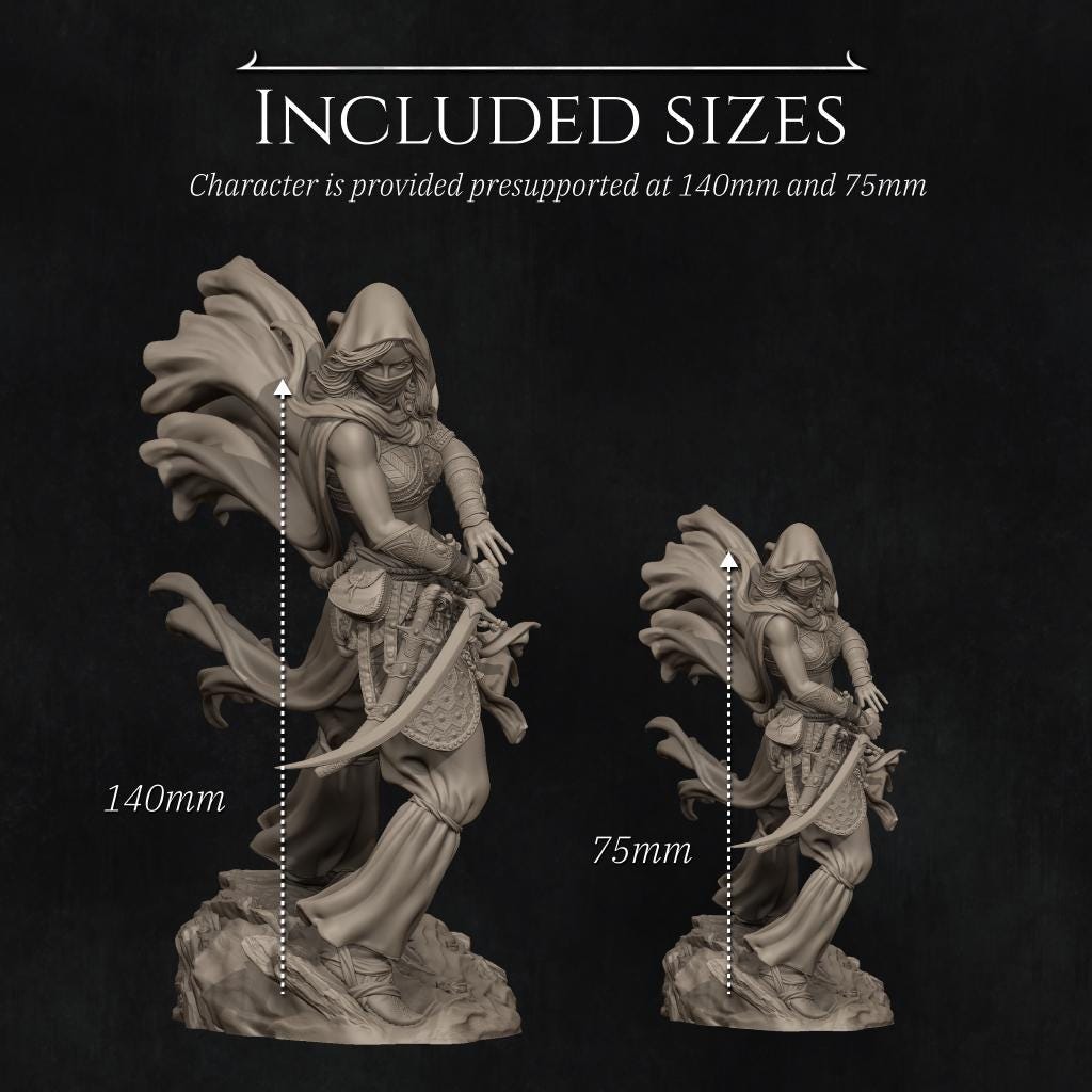 Warrior of The Sands | Garage Resin Kit Statue | D&D TTRPG Fantasy Miniature | Nerikson