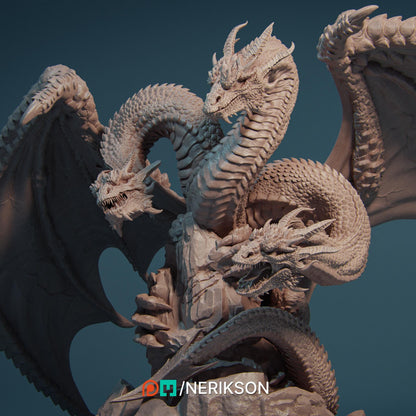 Zmei the Three-Headed Dragon | TABLETOP SCALE | D&D TTRPG Fantasy Miniature | Nerikson