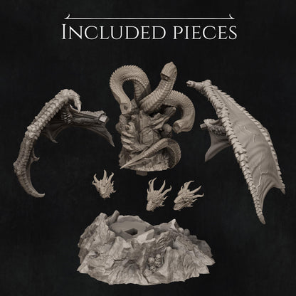 Zmei the Three-Headed Dragon | TABLETOP SCALE | D&D TTRPG Fantasy Miniature | Nerikson