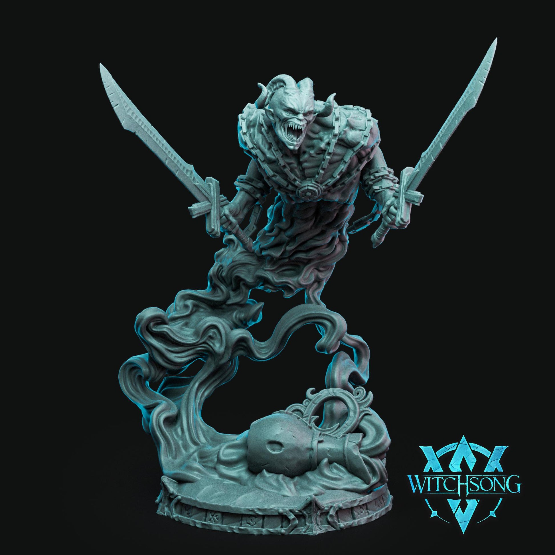 Chain Breaker Djinn | Mini or Bust | Monster Miniature Statue | Witchsong Miniatures