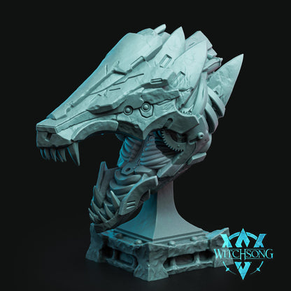 Gearworm Serpent | Mini or Bust | Monster Miniature Statue | Witchsong Miniatures