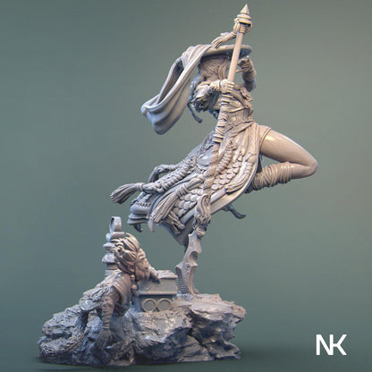 Mu Ron Yin the Wind Master 慕容英 | Garage Resin Kit Statue | D&D TTRPG Fantasy Miniature | Nerikson