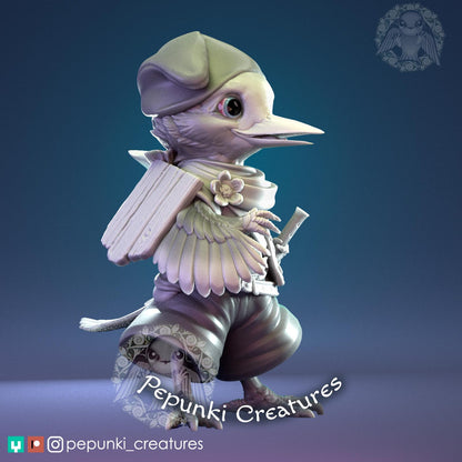 Hornero Bird | Tabletop or Display Scale | D&D Humblewood TTRPG Miniature | Pepunki Creatures
