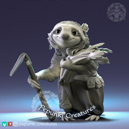 Sloth Family | Tabletop or Display Scale | D&D Humblewood TTRPG Miniature | Pepunki Creatures