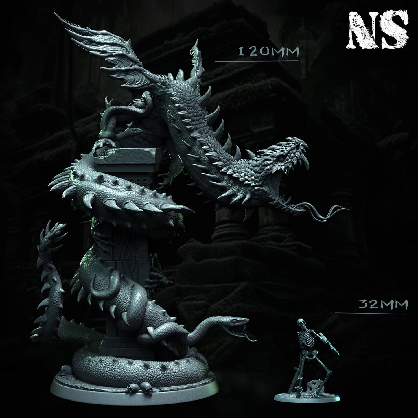 Yig, Father of Serpents | Lovecraft, Elder God | D&D Cosmic Horror Fantasy | NS Miniatures