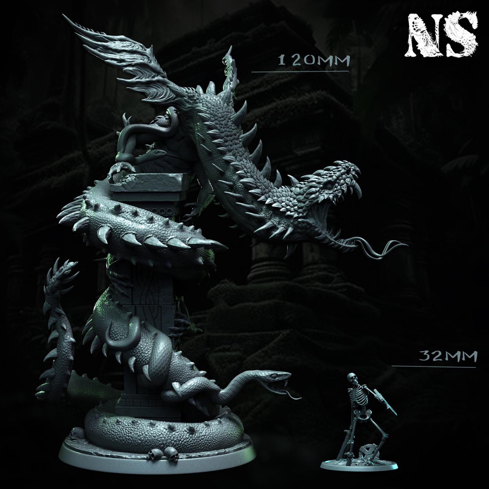 Yig, Father of Serpents | Lovecraft, Elder God | D&D Cosmic Horror Fantasy | NS Miniatures