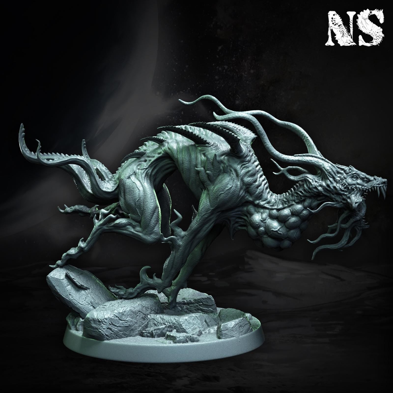 Mh'ithrha, the Arch-Lord and the Hounds of Tindalos Collection | Lovecraft, Elder God | D&D Cosmic Horror Fantasy | NS Miniatures