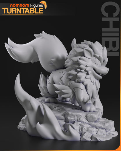 Chibi Fire Doggo | Resin Garage Kit Anime Game Fan Art | Nomnom Figures