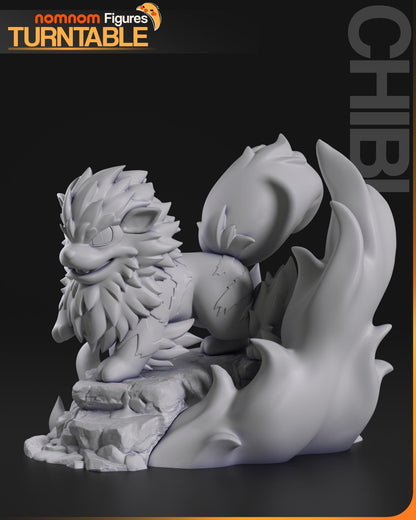 Chibi Fire Doggo | Resin Garage Kit Anime Game Fan Art | Nomnom Figures