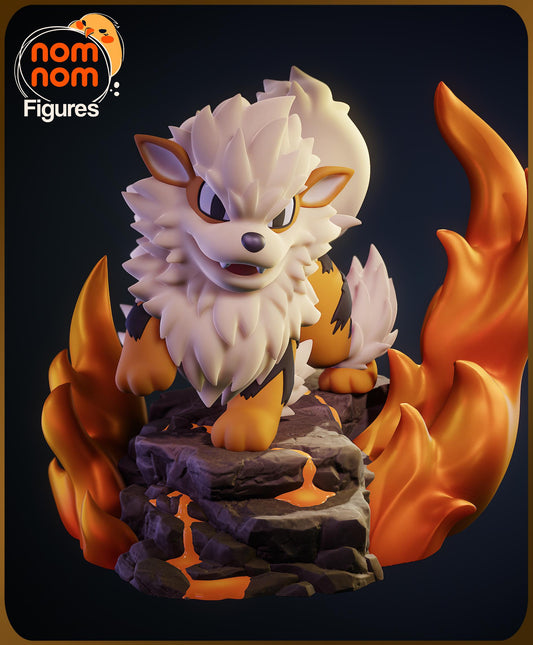 Chibi Fire Doggo | Resin Garage Kit Anime Game Fan Art | Nomnom Figures