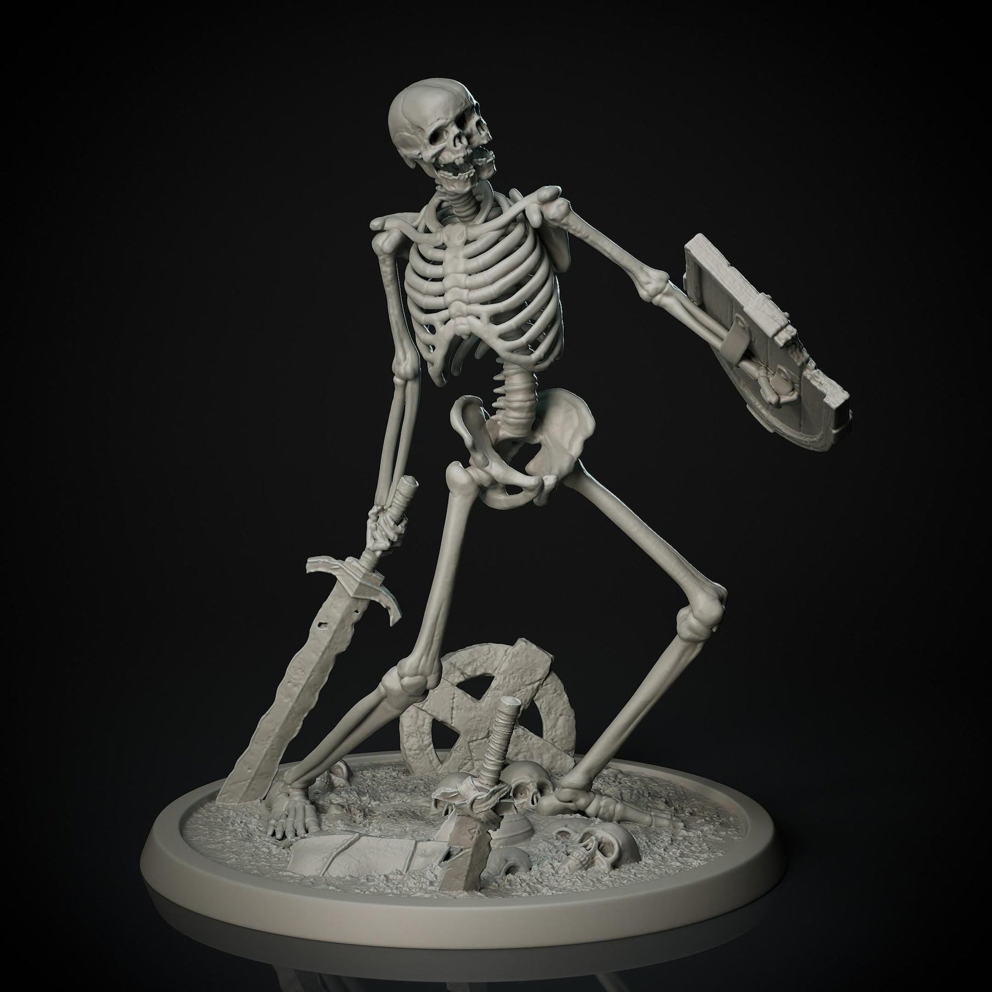 Skeleton Warriors, Giant, Display, Tabletop | D&D Horror Fantasy | NS Miniatures