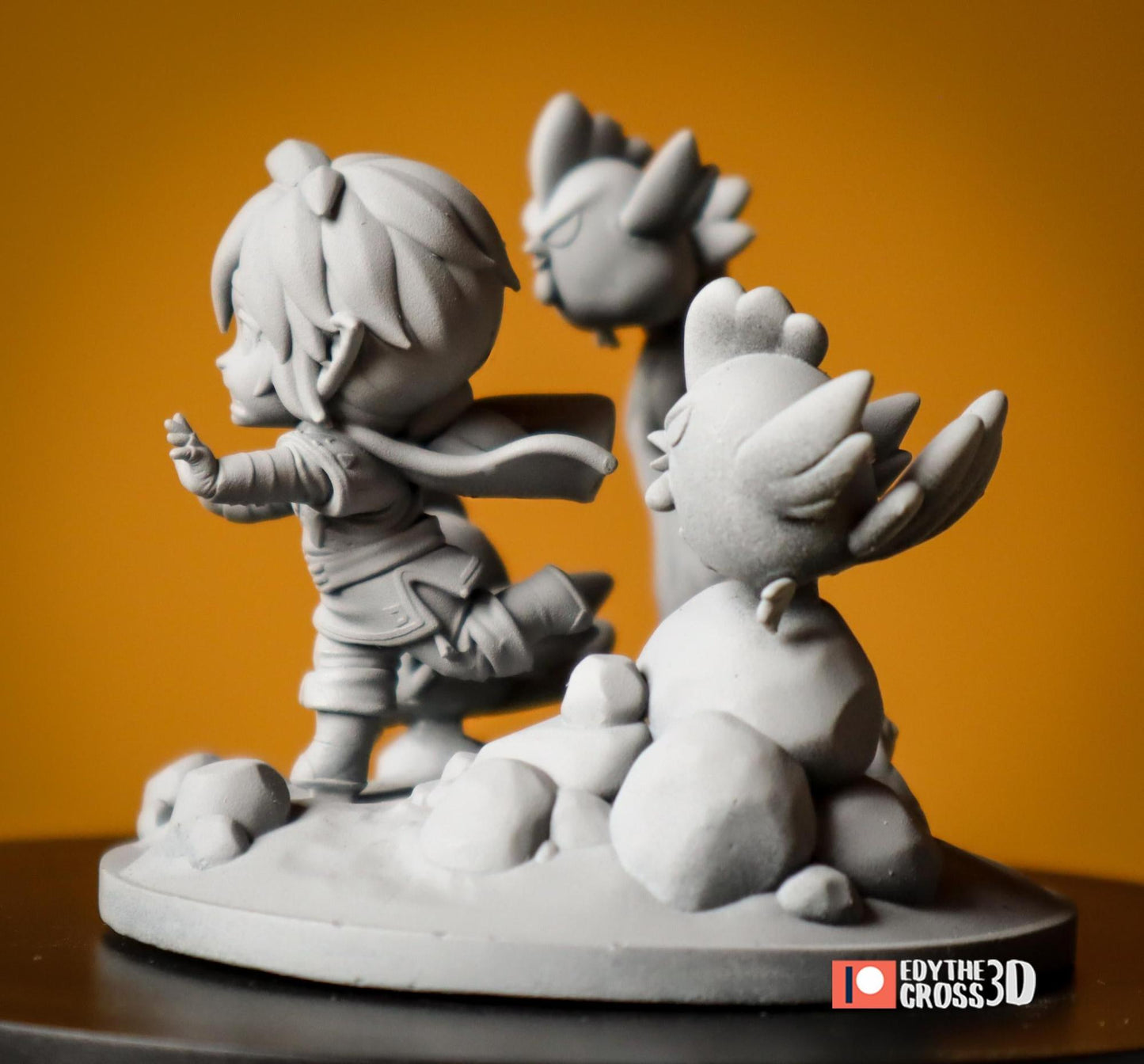 Chibi Chicken Hero | Resin Garage Kit Figure Game Fan Art | Nomnom Figures