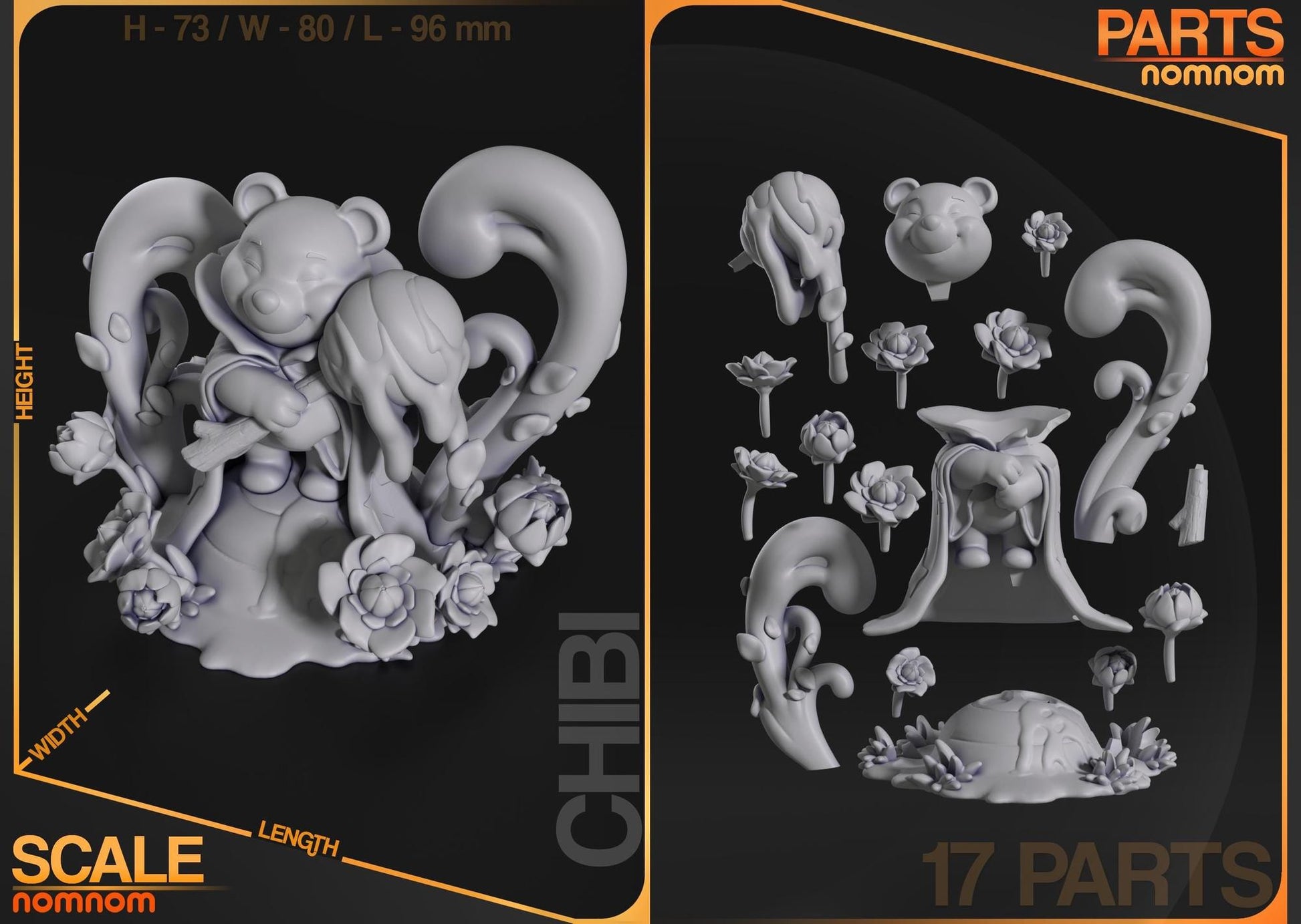 Chibi Honeymancer | Resin Garage Kit Figure Game Fan Art | Nomnom Figures