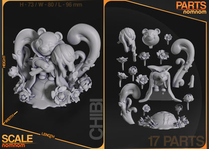 Chibi Honeymancer | Resin Garage Kit Figure Game Fan Art | Nomnom Figures