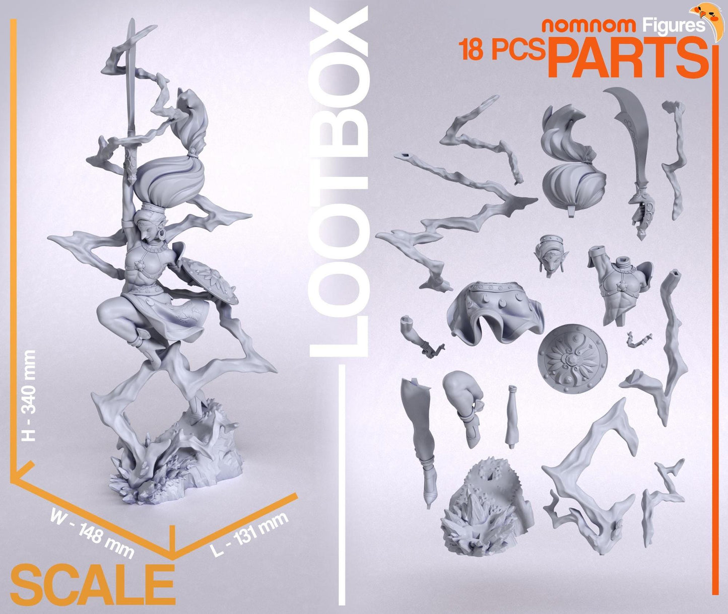 Hero of Thunder | Resin Garage Kit Figure Game Fan Art | Nomnom Figures