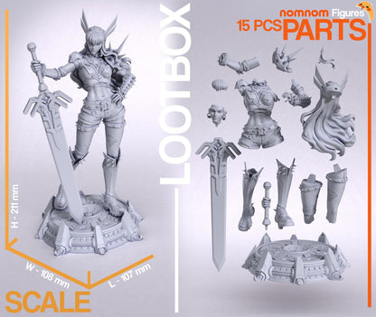 Limbo Warrior | Resin Garage Kit Figure Comic Game Fan Art | Nomnom Figures
