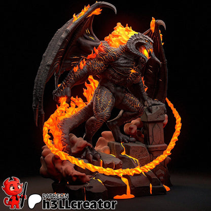 1:12 Fiery Shadow Demon | Resin Garage Kit Figure Movie Book Fan Art | h3LL creator