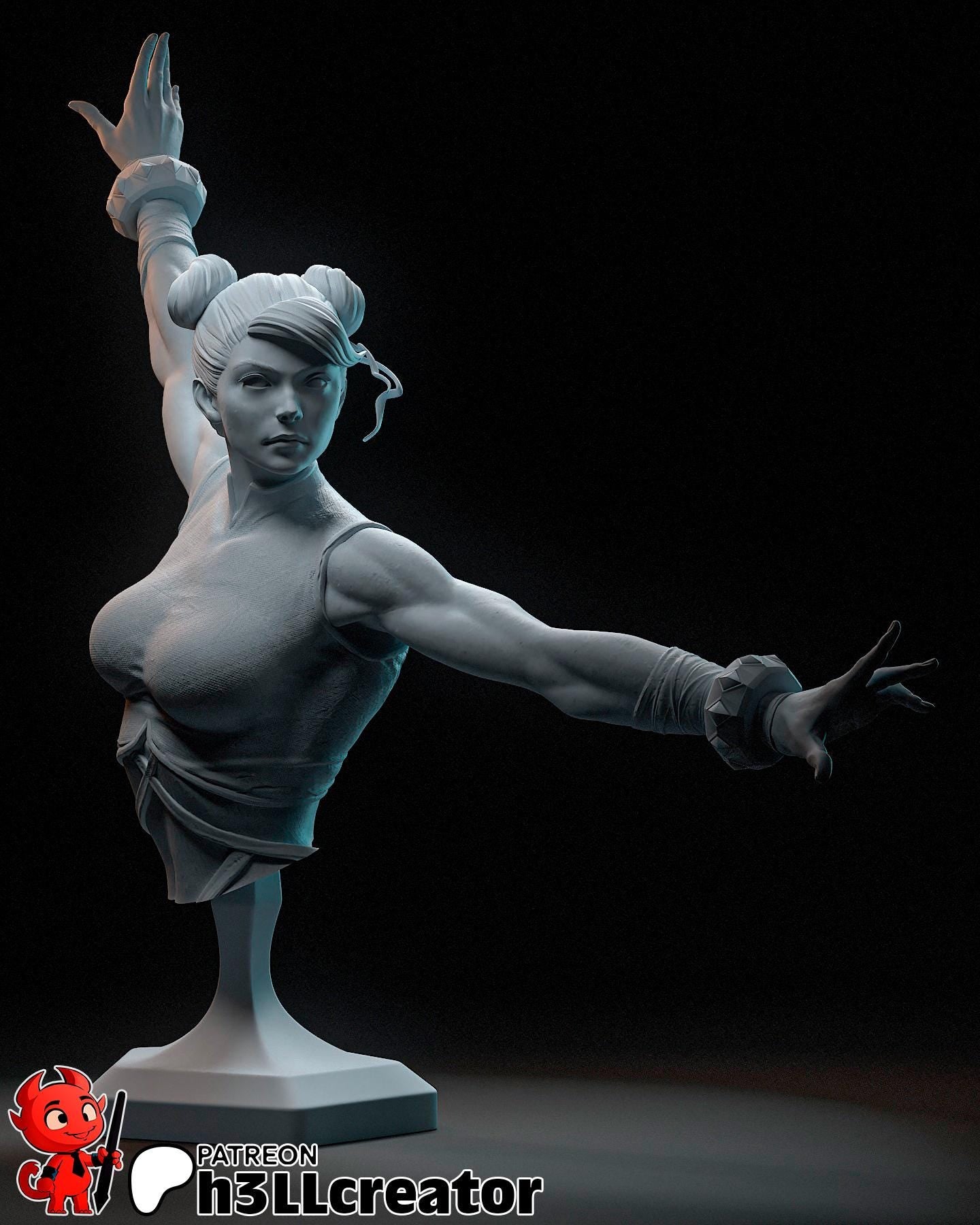 1:12 Martial Artist | Resin Garage Kit Figure Game Fan Art | h3LL creator