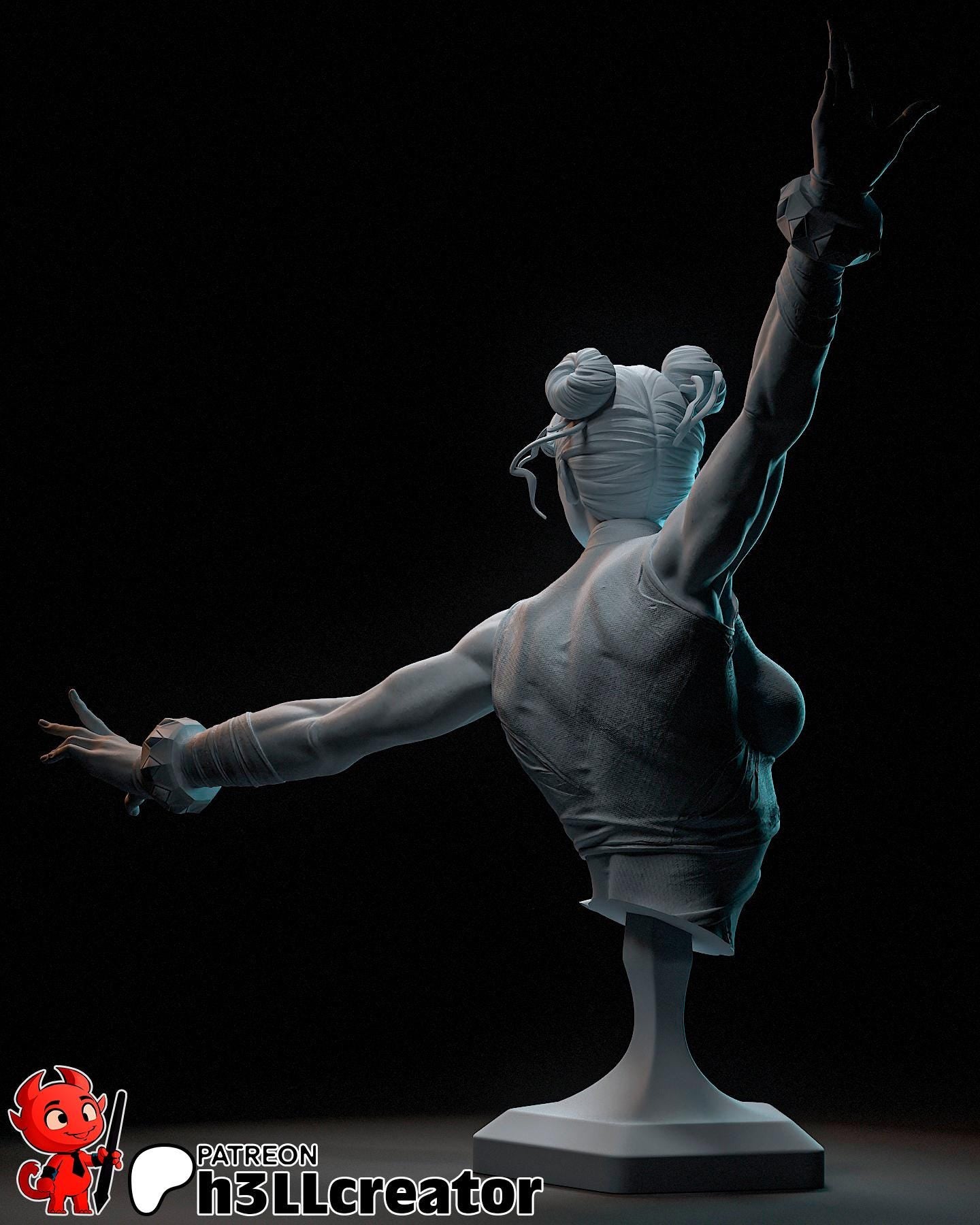 1:12 Martial Artist | Resin Garage Kit Figure Game Fan Art | h3LL creator