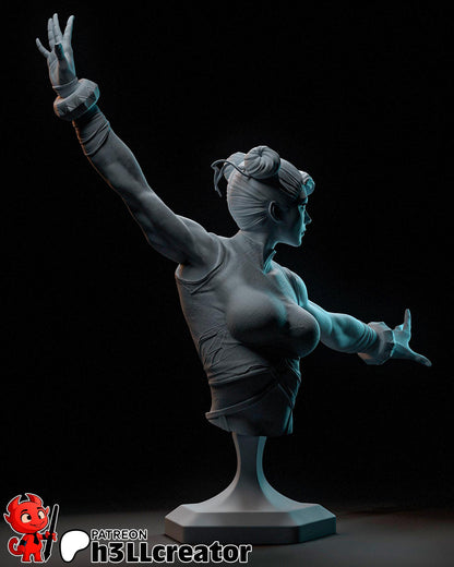 1:12 Martial Artist | Resin Garage Kit Figure Game Fan Art | h3LL creator